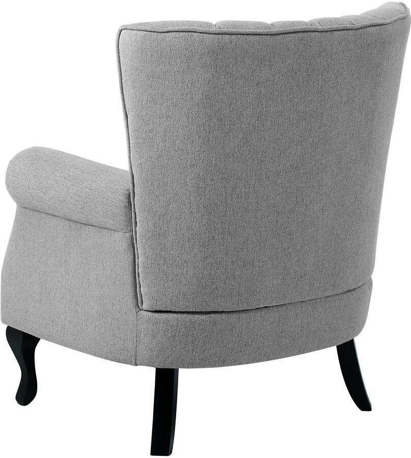 ATLANTIC home collection Fauteuil Toni modern met klinknagels en hoge rugleuning - Foto 1