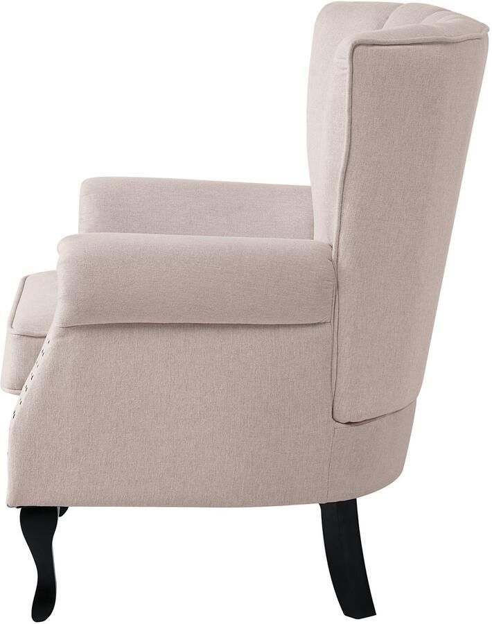 ATLANTIC home collection Fauteuil Toni modern met klinknagels en hoge rugleuning - Foto 5