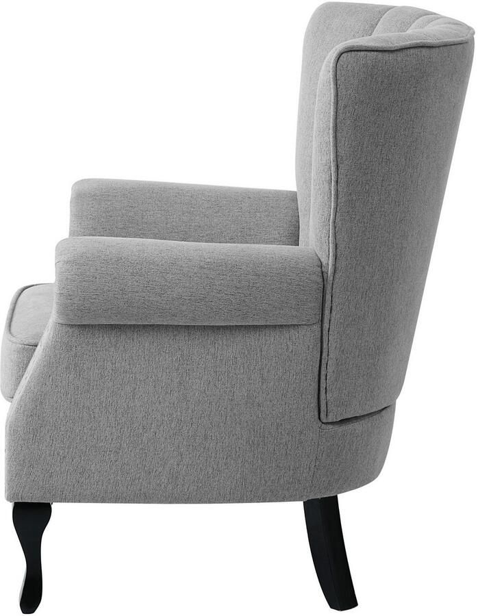 ATLANTIC home collection Fauteuil Toni modern met klinknagels en hoge rugleuning - Foto 4