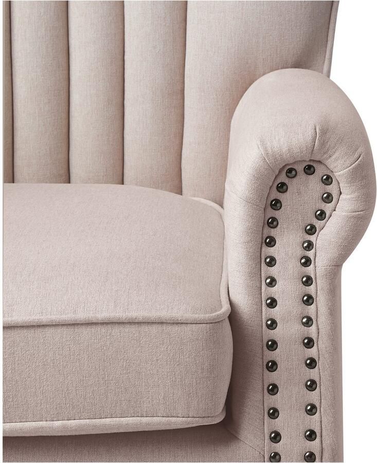 ATLANTIC home collection Fauteuil Toni modern met klinknagels en hoge rugleuning - Foto 4