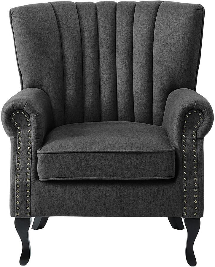 ATLANTIC home collection Fauteuil Toni modern met klinknagels en hoge rugleuning - Foto 4