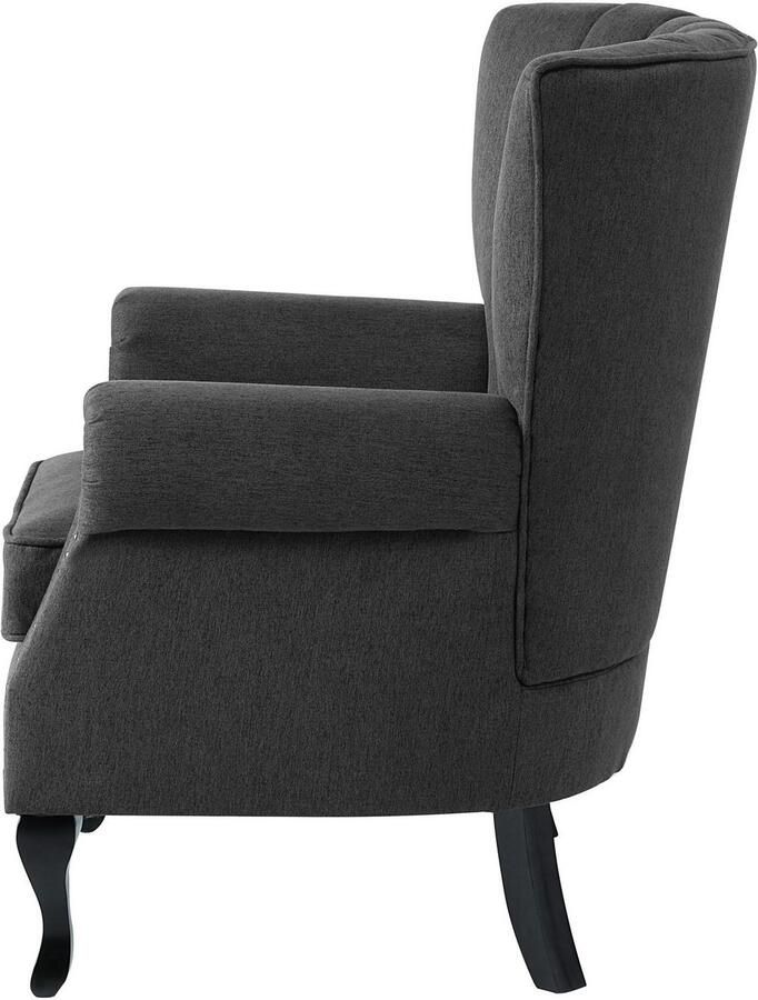 ATLANTIC home collection Fauteuil Toni modern met klinknagels en hoge rugleuning - Foto 5