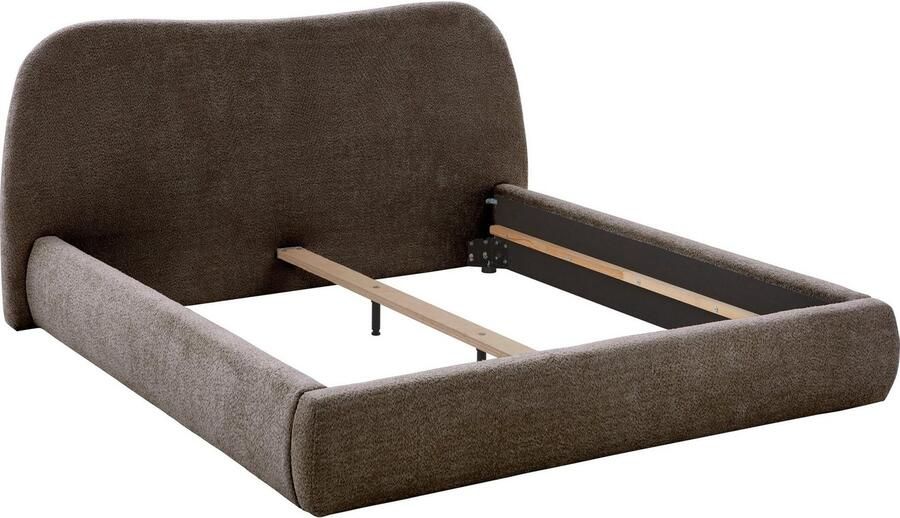 ATLANTIC home collection Gestoffeerd bed Sophie met of zonder opbergruimte hoogwaardige bouclé bekleding - Foto 3