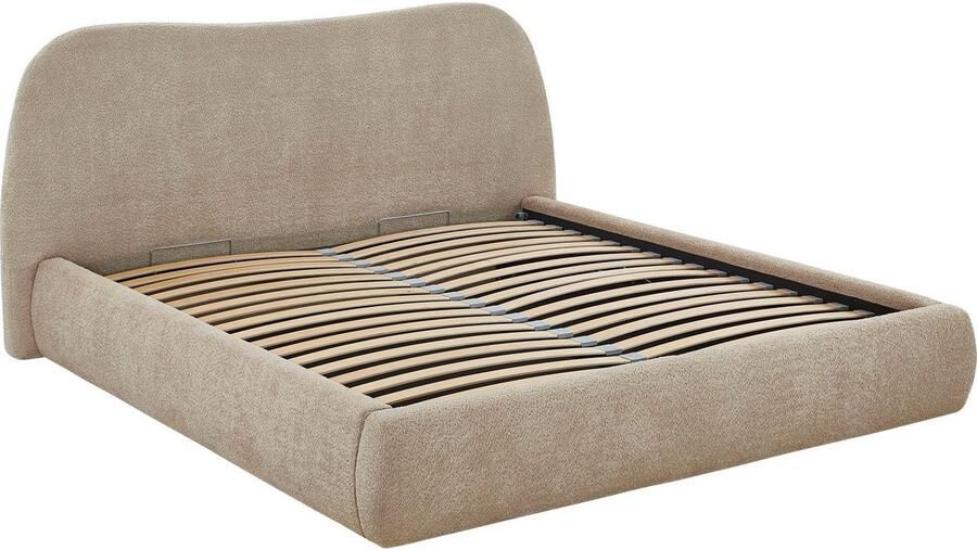 ATLANTIC home collection Gestoffeerd bed Sophie met of zonder opbergruimte hoogwaardige bouclé bekleding - Foto 5
