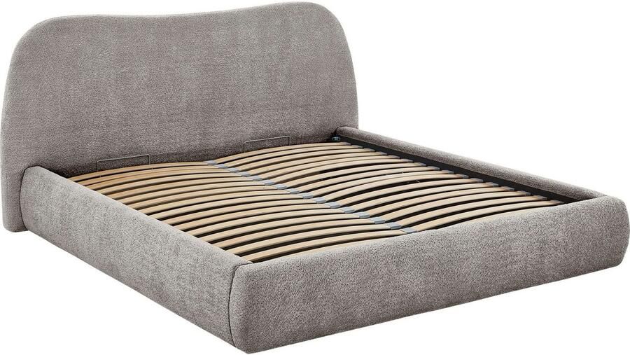 ATLANTIC home collection Gestoffeerd bed Sophie met of zonder opbergruimte hoogwaardige bouclé bekleding - Foto 5