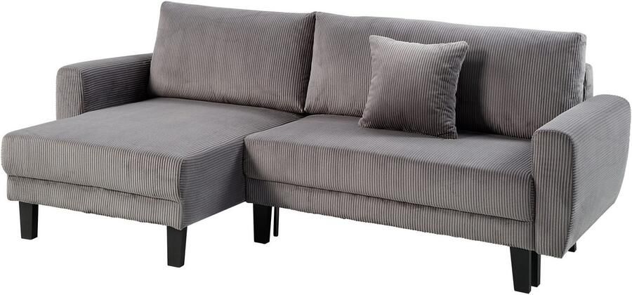 ATLANTIC home collection Hoekbank Leonid L-vorm met slaapfunctie en bedkist - Foto 7