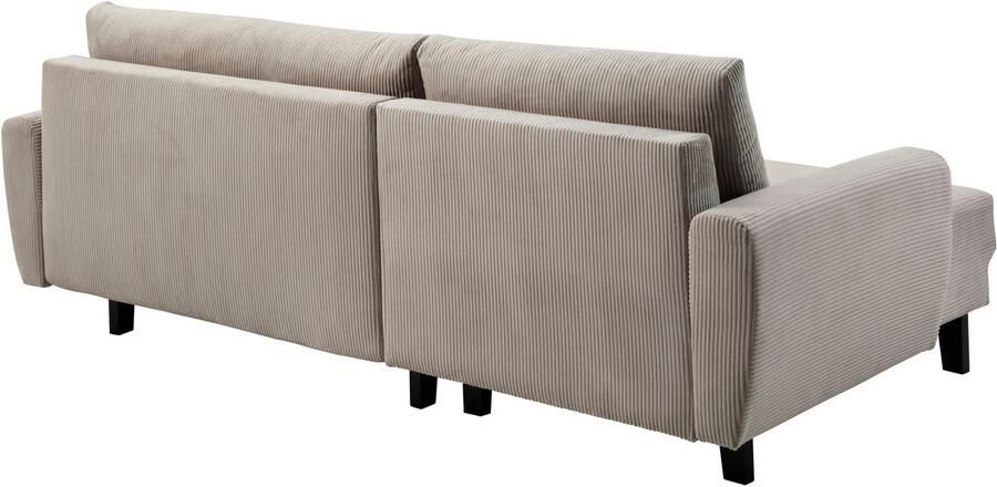 ATLANTIC home collection Hoekbank Leonid L-vorm met slaapfunctie en bedkist - Foto 5