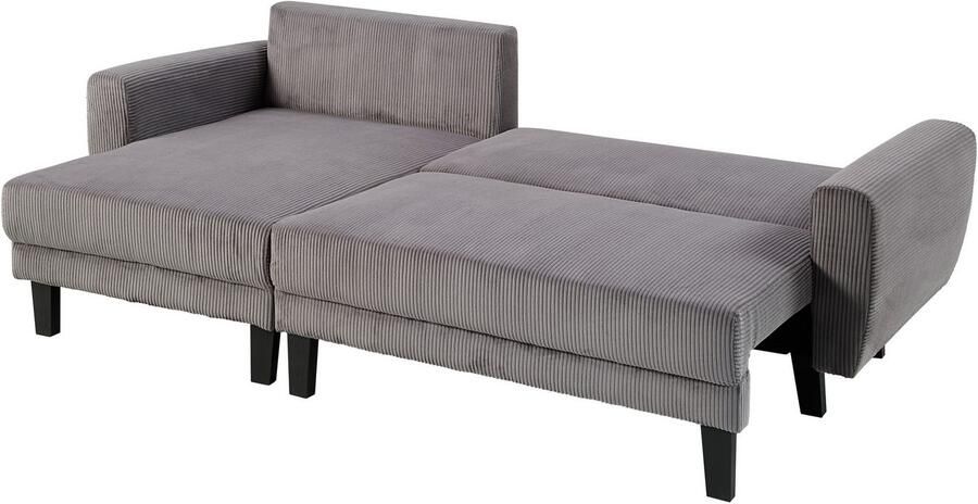 ATLANTIC home collection Hoekbank Leonid L-vorm met slaapfunctie en bedkist - Foto 4