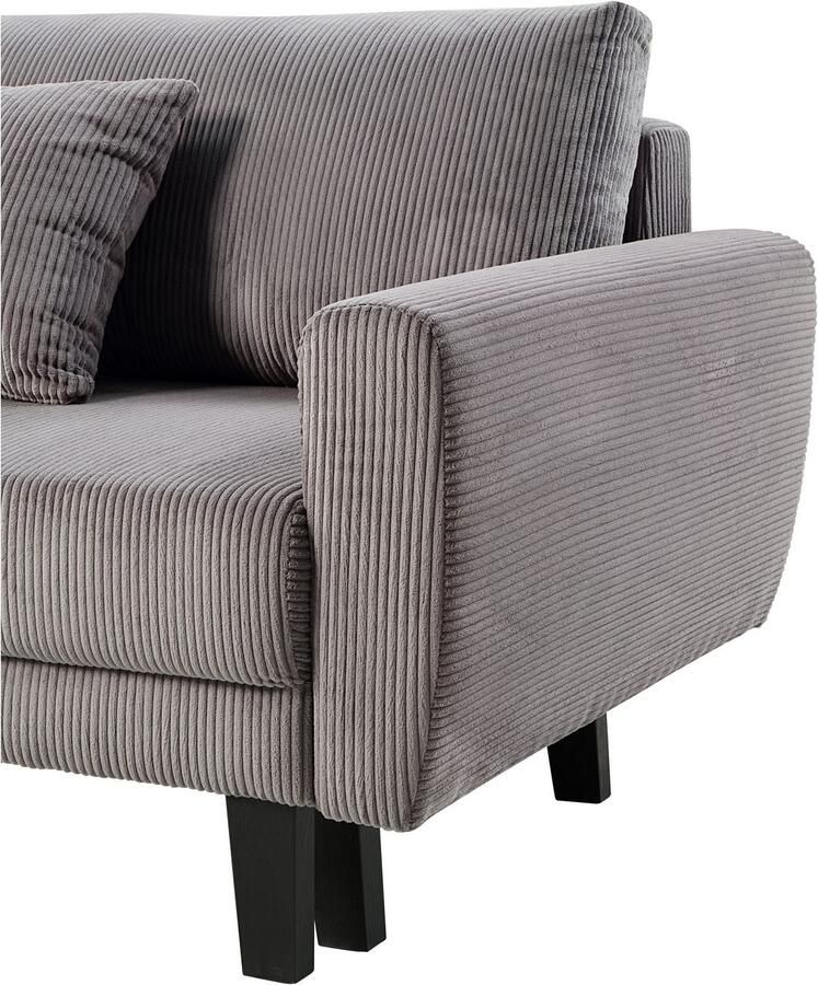 ATLANTIC home collection Hoekbank Leonid L-vorm met slaapfunctie en bedkist