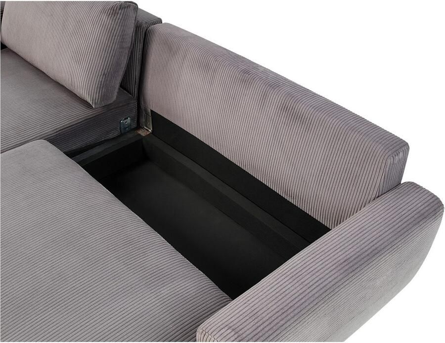 ATLANTIC home collection Hoekbank Leonid L-vorm met slaapfunctie en bedkist - Foto 2