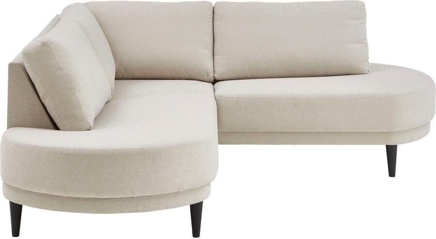 ATLANTIC home collection Hoekbank Ronny L-vorm met golvenondersteuning organische vormtaal organische bank