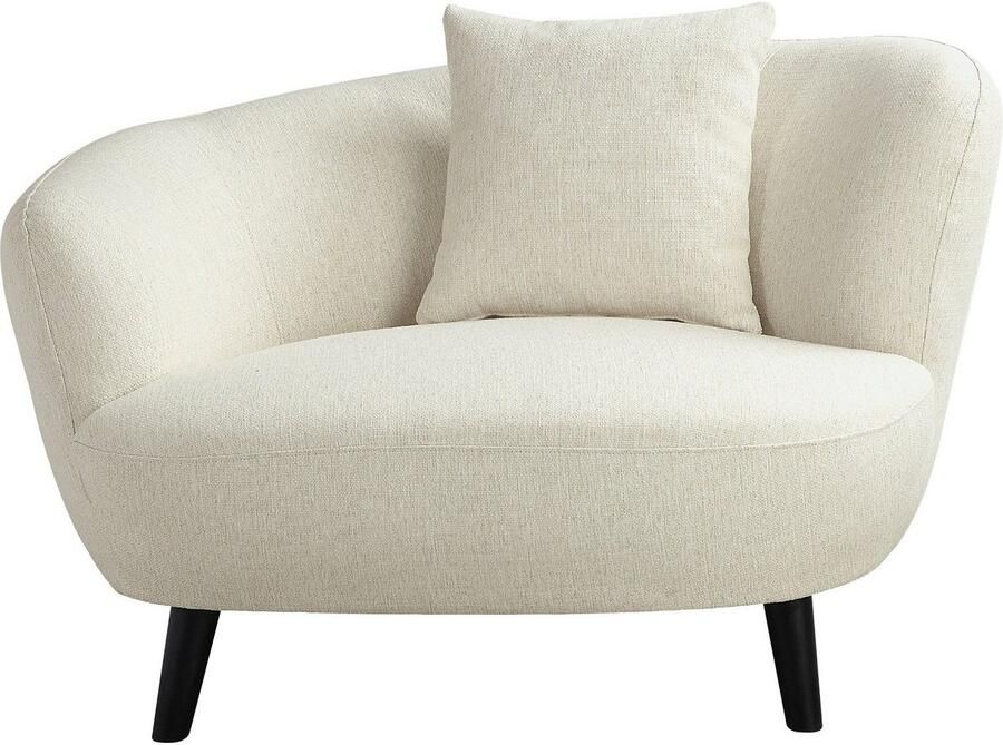 ATLANTIC home collection Loungestoel Olivia XXL-fauteuil niermodel-fauteuil met sierkussen overtrokken met de originele stof - Foto 4
