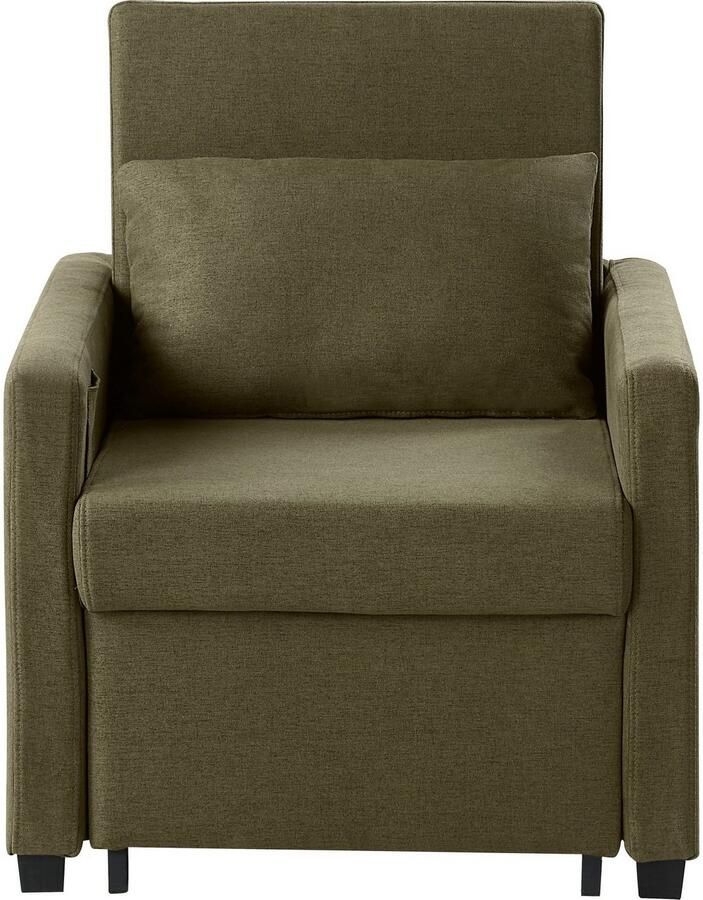 ATLANTIC home collection Relaxfauteuil Jerry met slaapfunctie als logeerbed en inclusief kussens - Foto 7