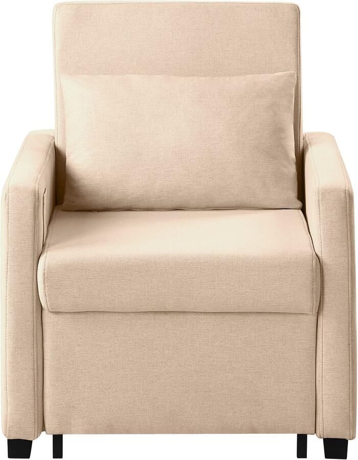 ATLANTIC home collection Relaxfauteuil Jerry met slaapfunctie als logeerbed en inclusief kussens - Foto 7
