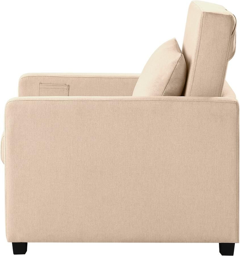 ATLANTIC home collection Relaxfauteuil Jerry met slaapfunctie als logeerbed en inclusief kussens - Foto 6