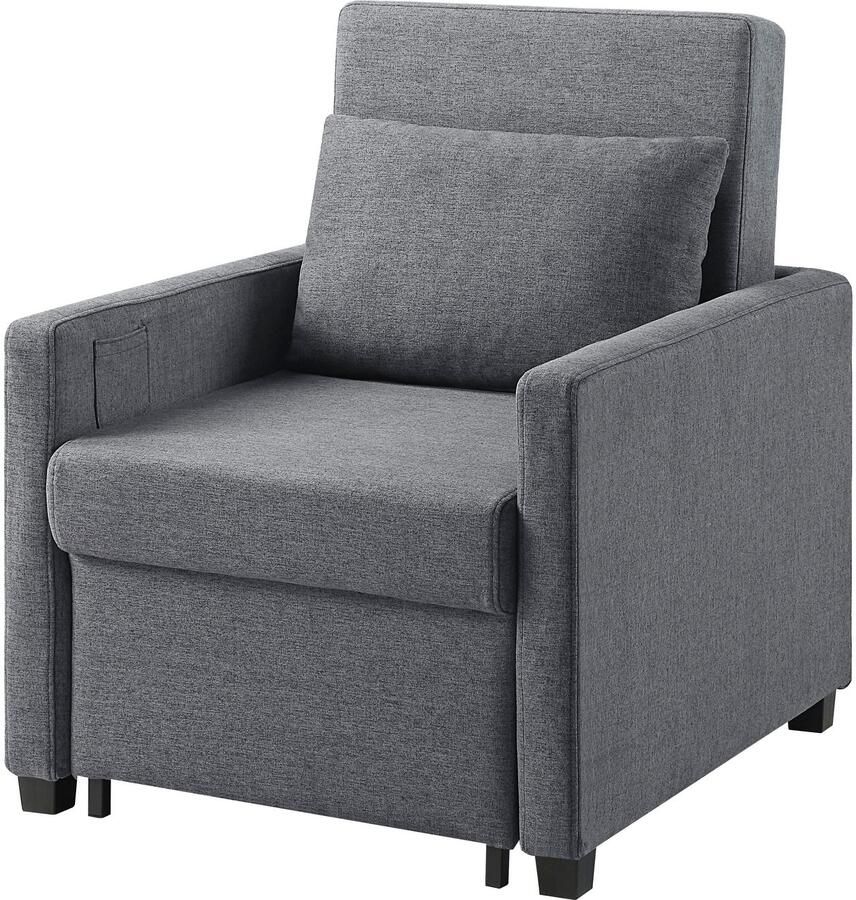 ATLANTIC home collection Relaxfauteuil Jerry met slaapfunctie als logeerbed en inclusief kussens - Foto 6