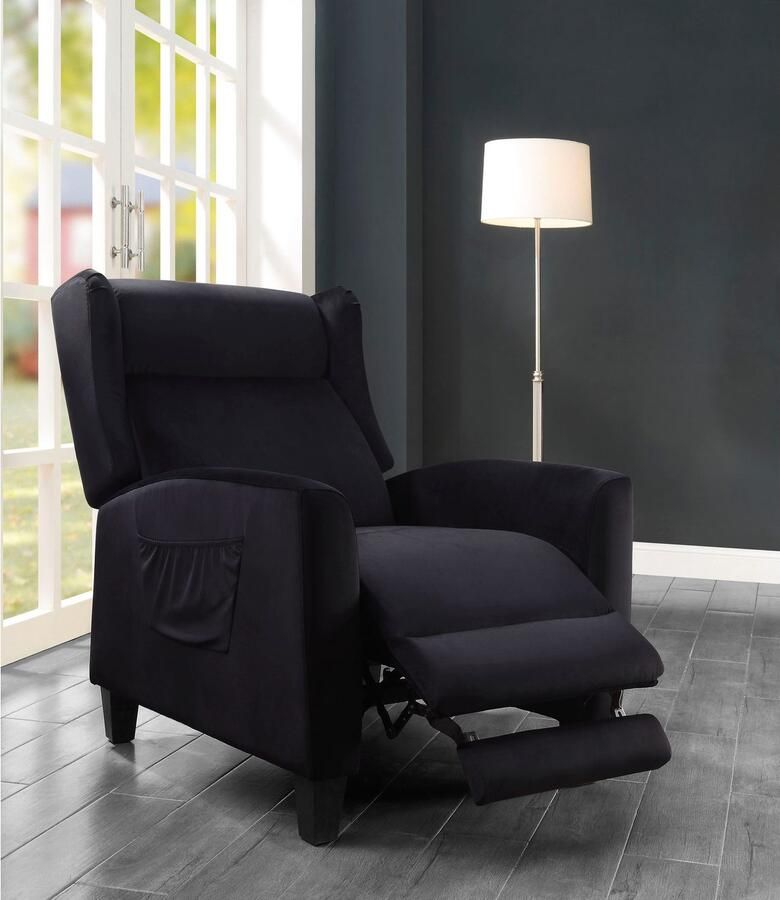 ATLANTIC home collection Relaxfauteuil Timo klassieke oorfauteuil met relaxfunctie en praktisch zijvak - Foto 6