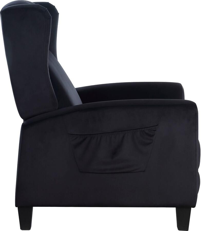 ATLANTIC home collection Relaxfauteuil Timo klassieke oorfauteuil met relaxfunctie en praktisch zijvak - Foto 5