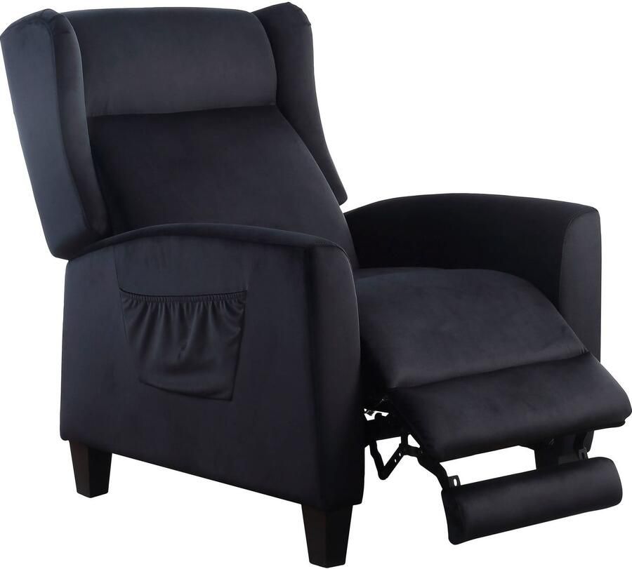 ATLANTIC home collection Relaxfauteuil Timon klassieke oorfauteuil met relaxfunctie en praktisch zijvak - Foto 3
