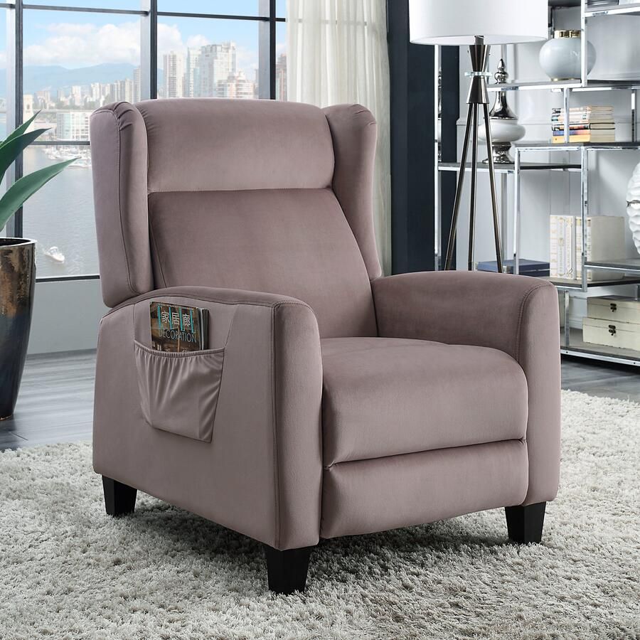 ATLANTIC home collection Relaxfauteuil Timo klassieke oorfauteuil met relaxfunctie en praktisch zijvak - Foto 9
