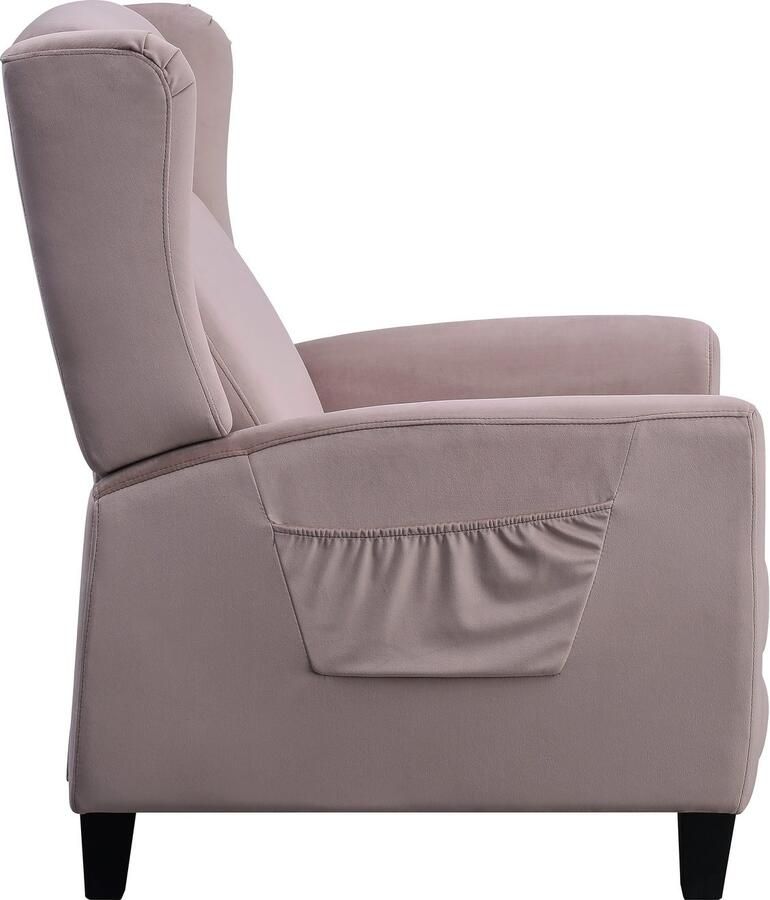 ATLANTIC home collection Relaxfauteuil Timo klassieke oorfauteuil met relaxfunctie en praktisch zijvak - Foto 3