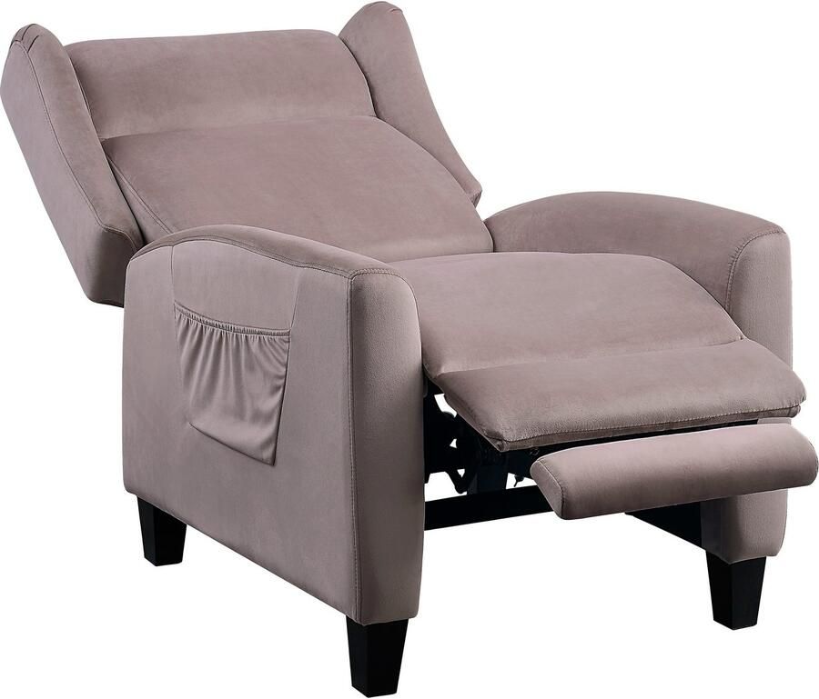 ATLANTIC home collection Relaxfauteuil Timo klassieke oorfauteuil met relaxfunctie en praktisch zijvak - Foto 4