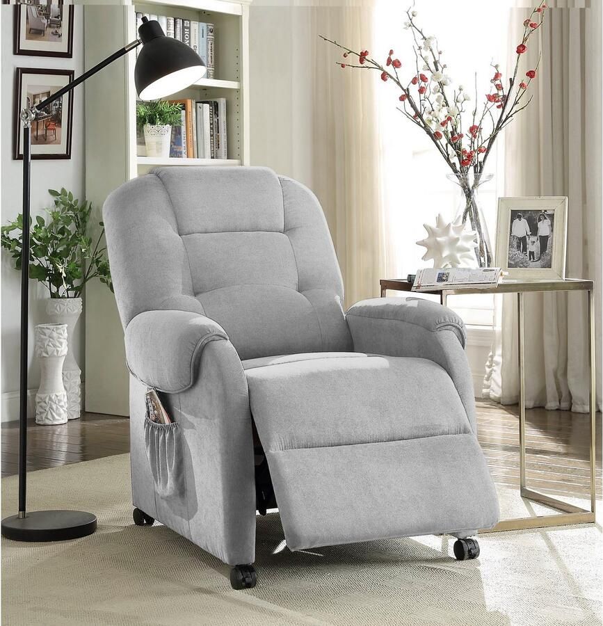 ATLANTIC home collection Relaxfauteuil Tobi met relaxfunctie veerkern & opbergzak - Foto 2