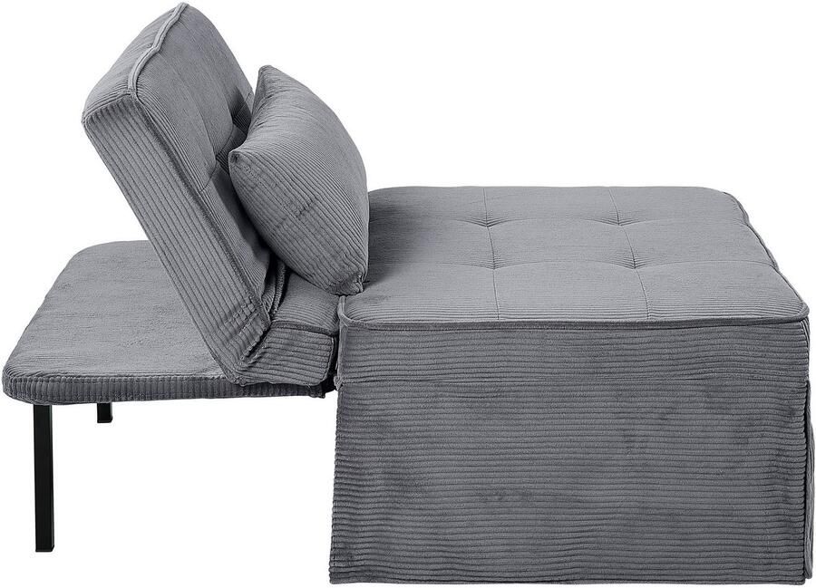 ATLANTIC home collection Slaapbank Finn te veranderen in een loungestoel relaxfauteuil en logeerbed incl. kussen - Foto 3
