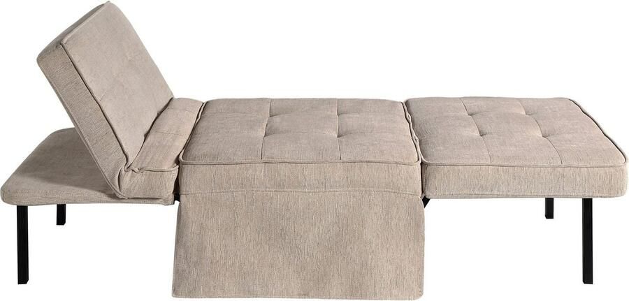 ATLANTIC home collection Slaapbank Finn te veranderen in een loungestoel relaxfauteuil en logeerbed incl. kussen - Foto 8