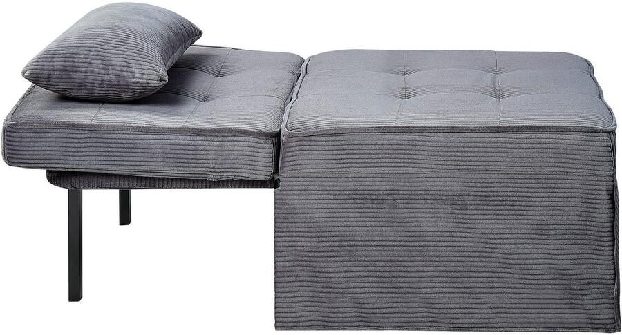 ATLANTIC home collection Slaapbank Finn te veranderen in een loungestoel relaxfauteuil en logeerbed incl. kussen - Foto 6