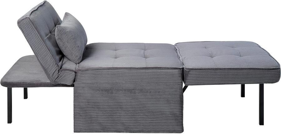 ATLANTIC home collection Slaapbank Finn te veranderen in een loungestoel relaxfauteuil en logeerbed incl. kussen - Foto 7
