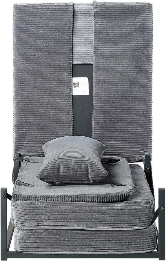 ATLANTIC home collection Slaapbank Finn te veranderen in een loungestoel relaxfauteuil en logeerbed incl. kussen - Foto 4