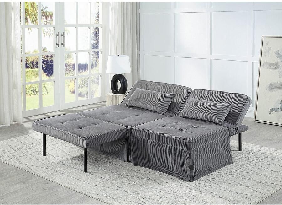 ATLANTIC home collection Slaapbank Finn te veranderen in een loungestoel relaxfauteuil en logeerbed incl. kussen - Foto 2