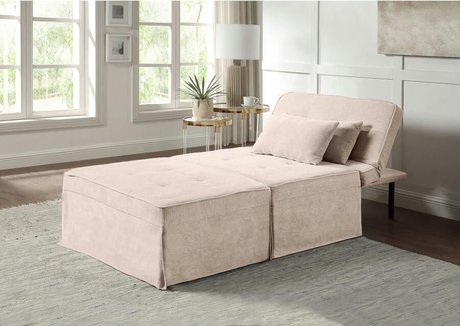 ATLANTIC home collection Slaapbank Finn te veranderen in een loungestoel relaxfauteuil en logeerbed incl. kussen - Foto 4