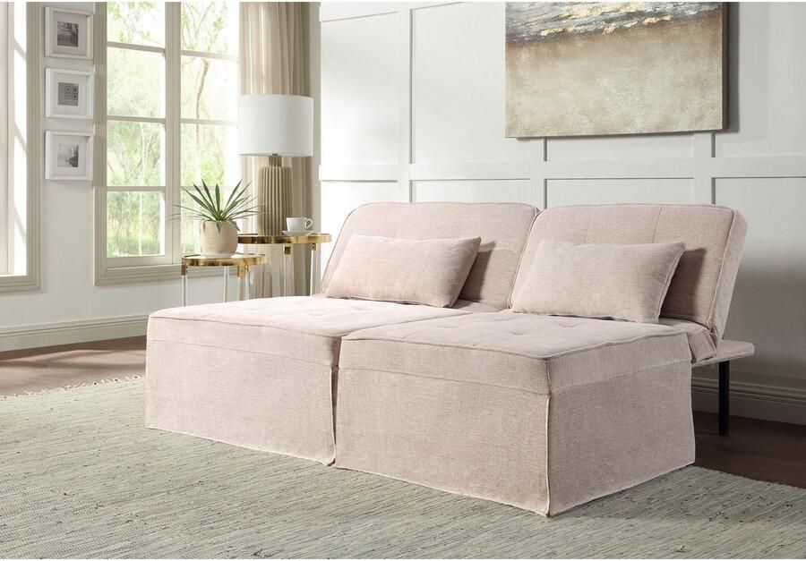 ATLANTIC home collection Slaapbank Finn te veranderen in een loungestoel relaxfauteuil en logeerbed incl. kussen - Foto 5