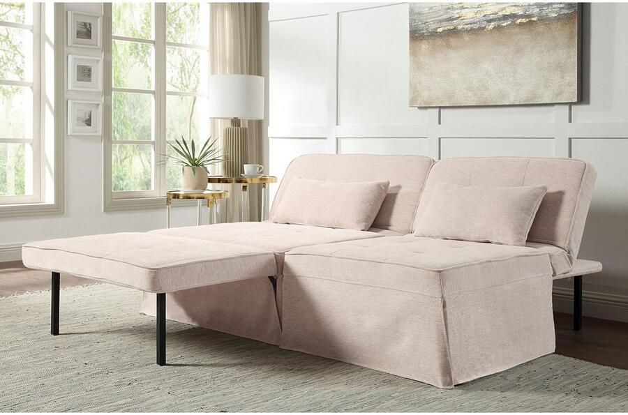 ATLANTIC home collection Slaapbank Finn te veranderen in een loungestoel relaxfauteuil en logeerbed incl. kussen - Foto 6