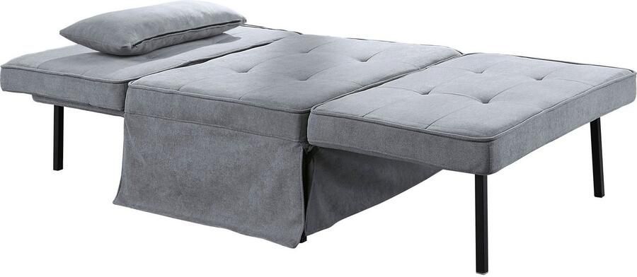 ATLANTIC home collection Slaapbank Finn te veranderen in een loungestoel relaxfauteuil en logeerbed incl. kussen - Foto 12