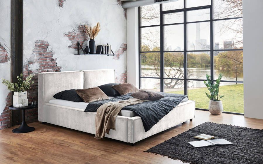 ATLANTIC home collection Gestoffeerd bed Nuria met een moderne look en hoog draagvermogen - Foto 5