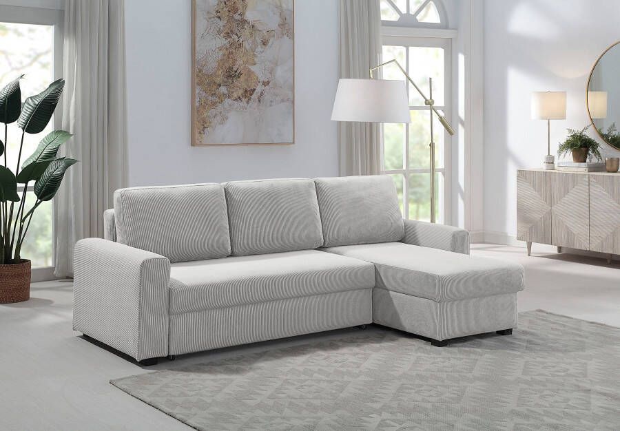 ATLANTIC home collection Hoekbank Dublin L-vorm Slaapfunctie en bedkist récamier links of rechts te monteren - Foto 11