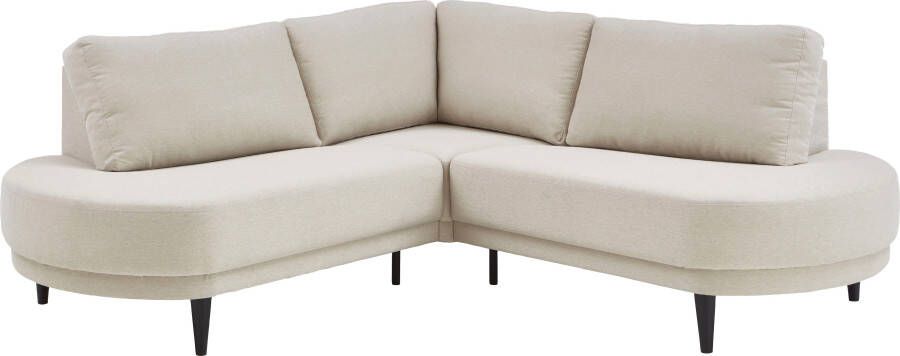 ATLANTIC home collection Hoekbank Ronny L-vorm optioneel in beige met nosagvering - Foto 5