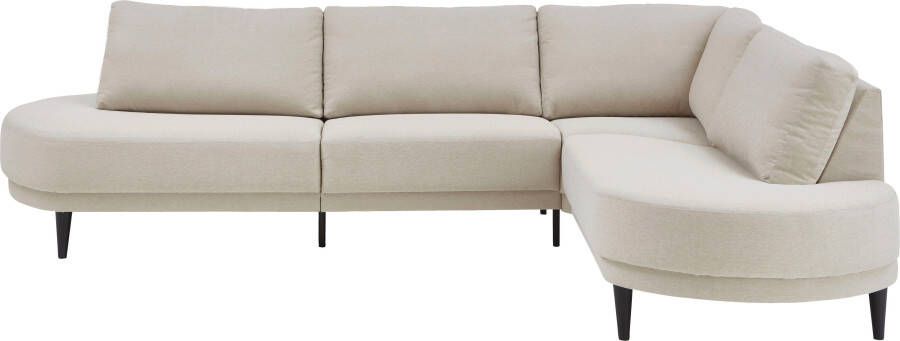 ATLANTIC home collection Hoekbank Ronny L-vorm met golvenondersteuning rechts links monteerbaar - Foto 5