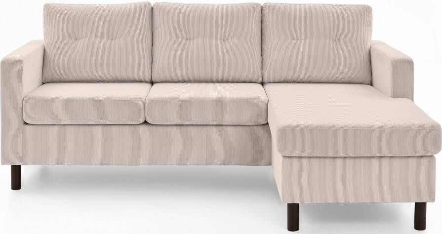 ATLANTIC home collection Hoekbank Tea L-vorm Hoekbank vrij plaatsbaar en récamier aan beide kanten te monteren - Foto 6