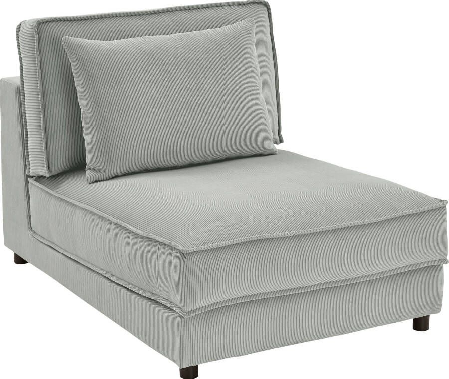 ATLANTIC home collection XXL-fauteuil Valan XXL-zitoppervlak met cordbekleding vrij plaatsbaar met golfvering - Foto 3