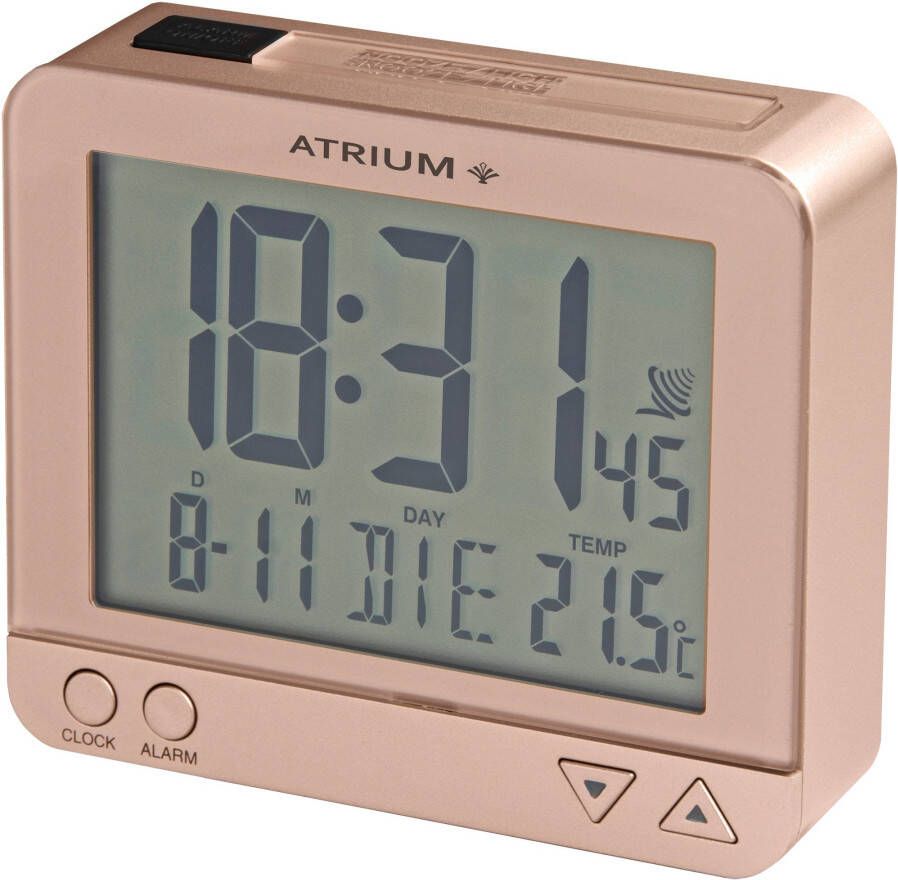 Atrium Radiografische wekker A760-17 Digitale wekker quartz wekker binnentemperatuur slaapkamer
