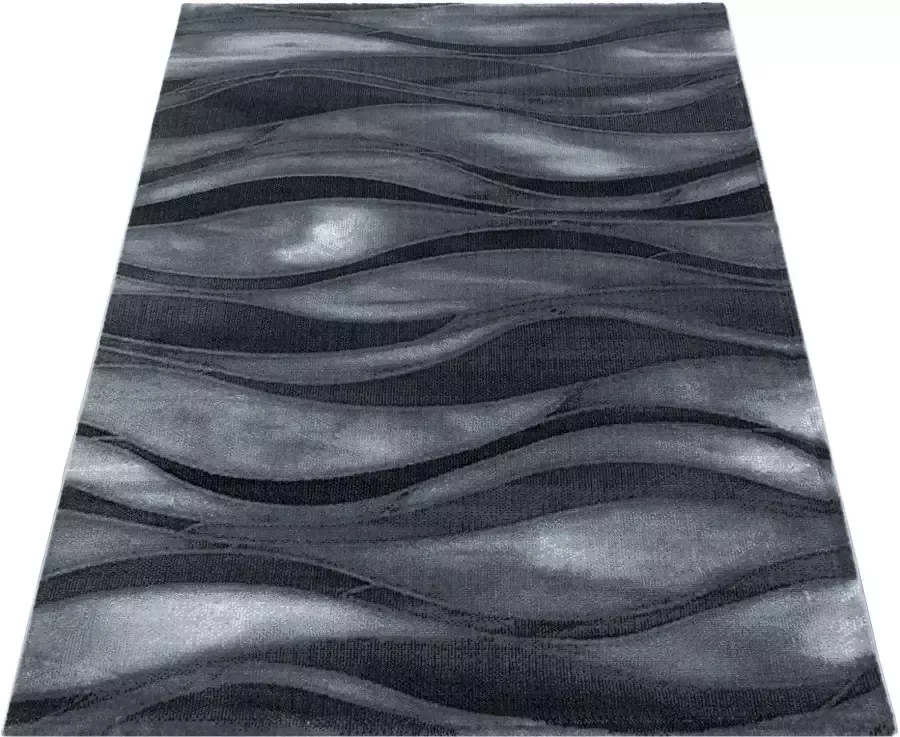 Adana Carpets Modern vloerkleed Streaky Current Zwart Grijs 140x200cm - Foto 3