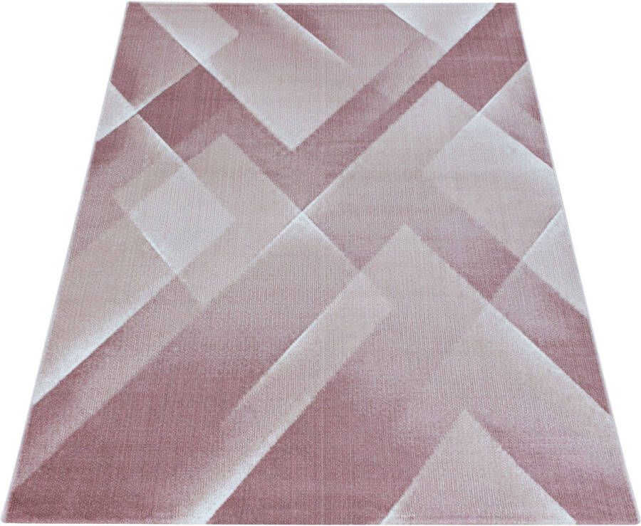 Adana Carpets Modern vloerkleed Streaky Lines Roze 80x150cm