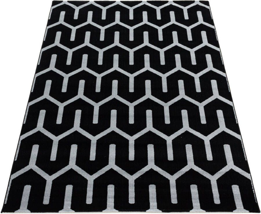 Adana Carpets Modern vloerkleed Streaky Pattern Zwart Wit 140x200cm - Foto 6