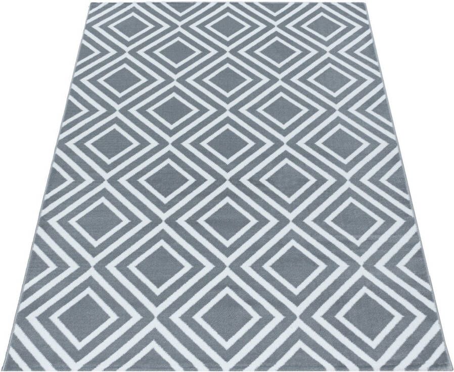 Adana Carpets Modern vloerkleed Streaky Square Grijs Wit 200x290cm