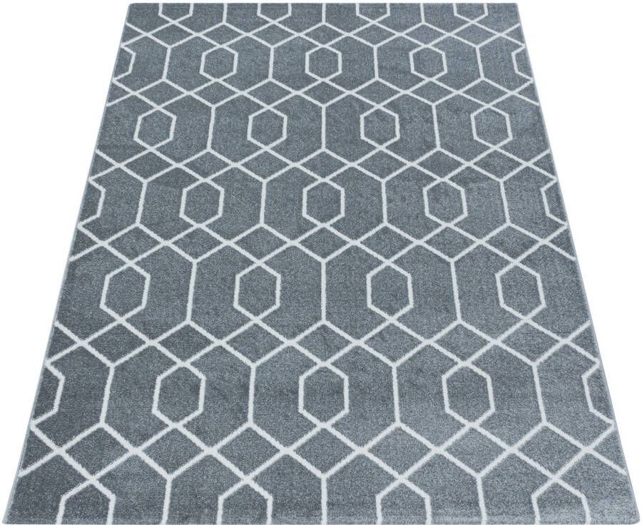 Adana Carpets Retro vloerkleed Stencil Pattern Grijs Wit 120x170cm - Foto 3