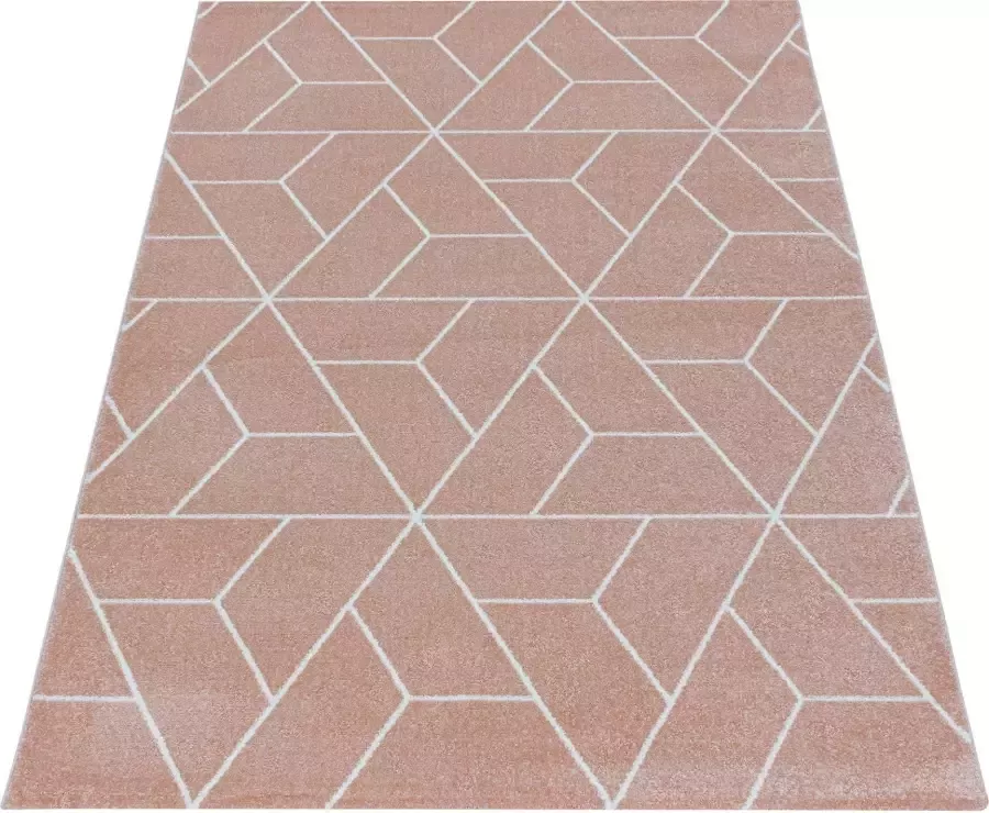 Adana Carpets Retro vloerkleed Stencil Triangle Grijs Wit 160x230cm - Foto 3